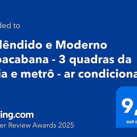 Esplendido E Moderno Copacabana - 3 Quadras Da Praia E Metro - Ar Condicionado Rio de Janeiro Bagian luar foto